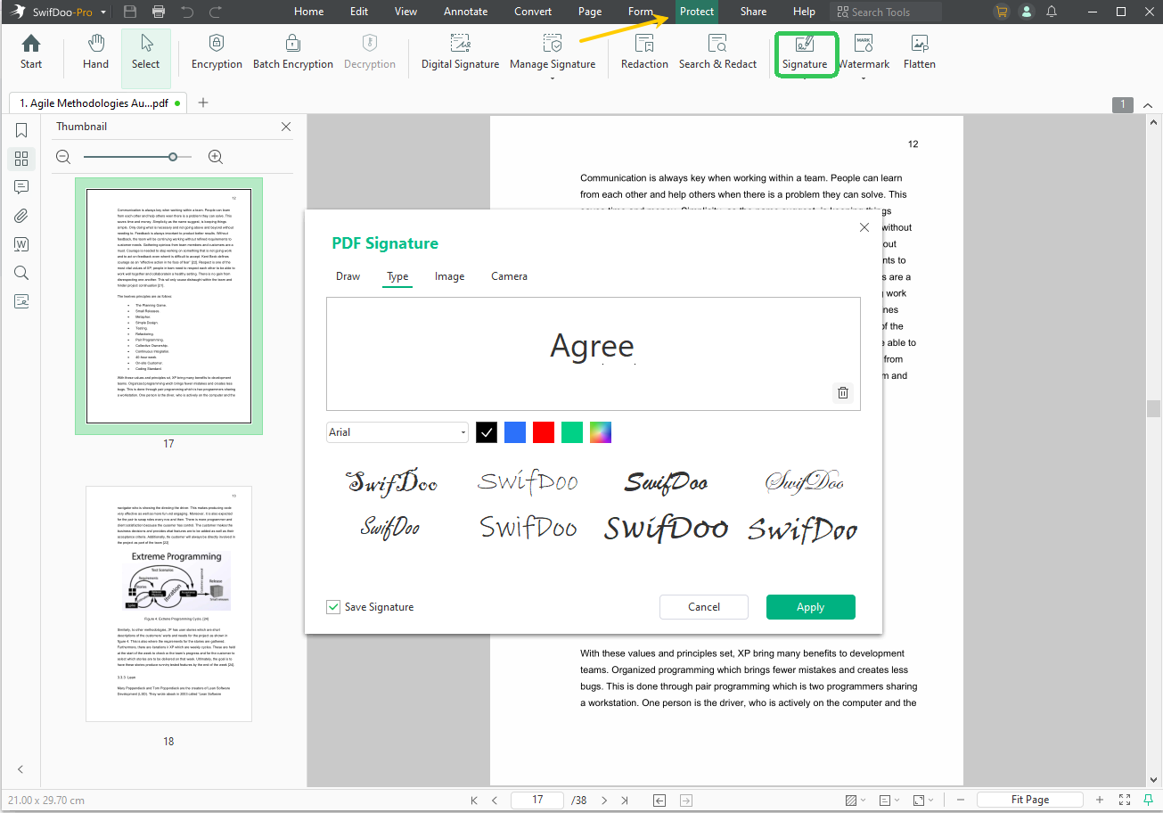 Signature in PDF